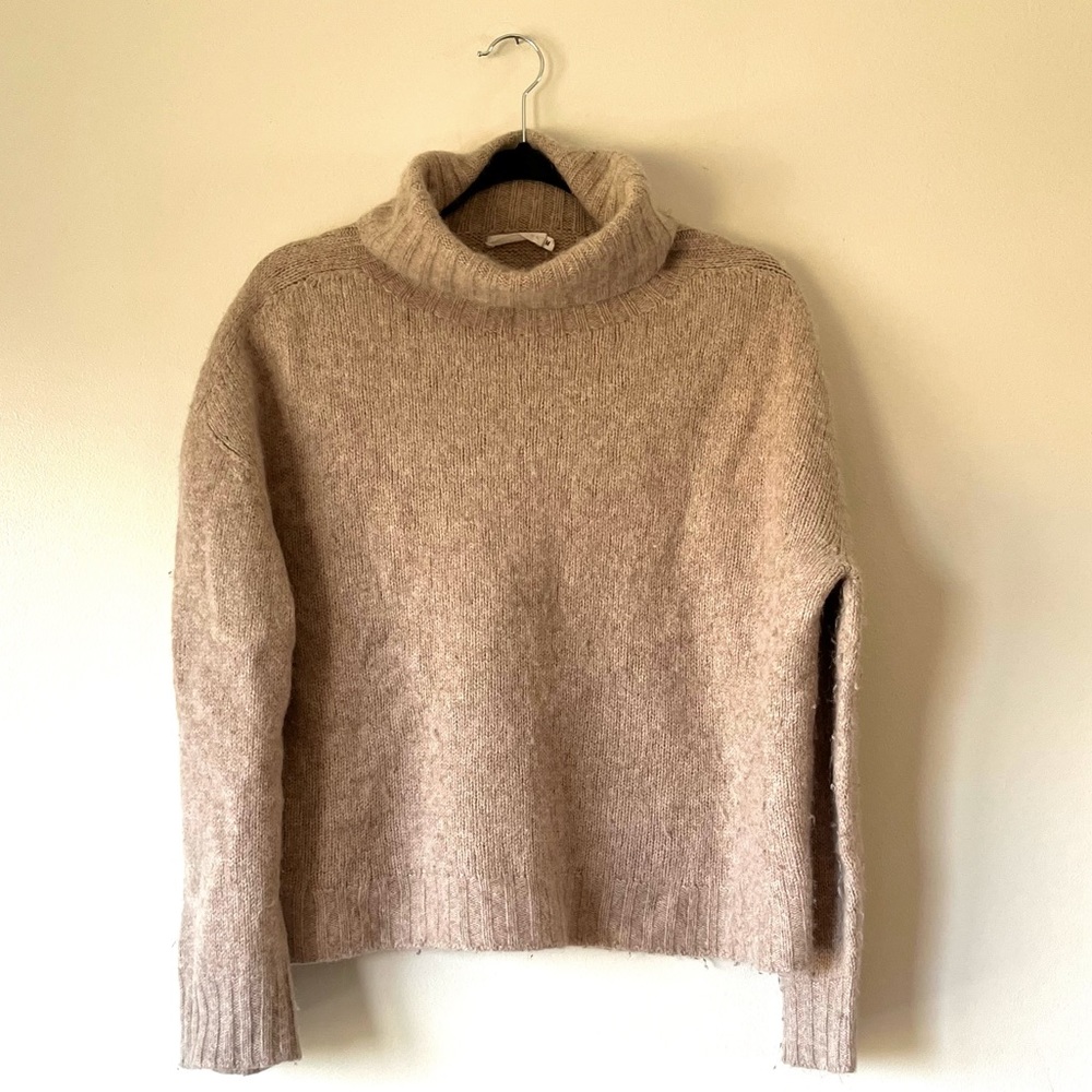 Knititude Tan Turtleneck Sweater